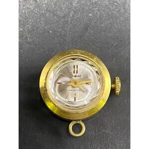 Sheffield Swiss Made Pendant Watch Gold Tone Manual Wind Up Shock Resistant